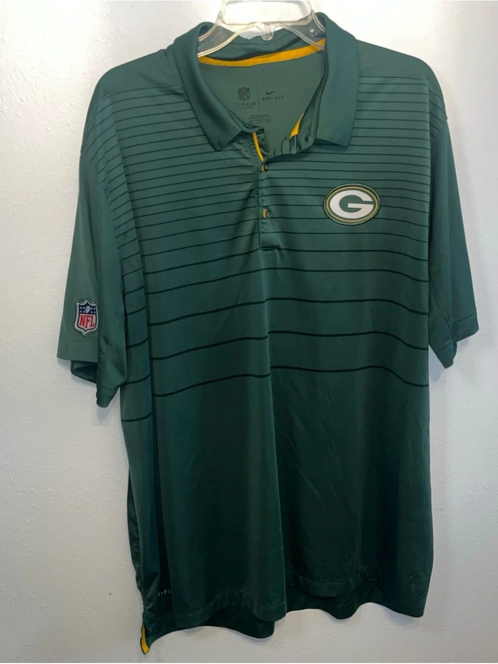 Green Bay Packers NFL Nike Dri Fit Polo - Mens - XXL - Used